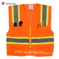 China Wholesale Industrial Class 2 High Visibility Safety Equipment Working Reflective Vest Hi Vis Rescue Vest Yellow Orange